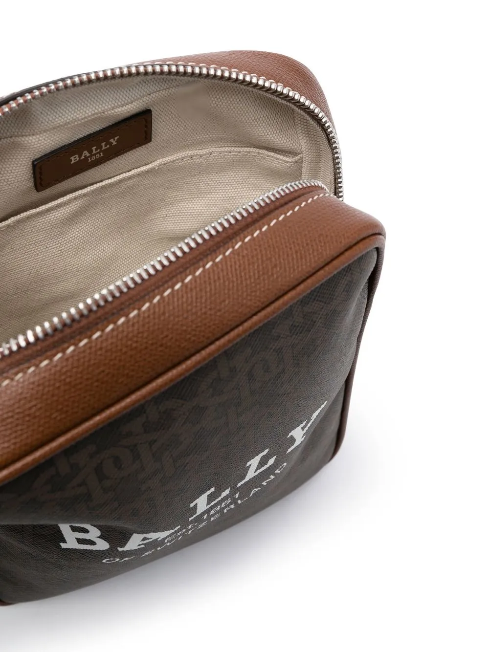 Bally Monogramprint Messenger Bag In Brown ModeSens