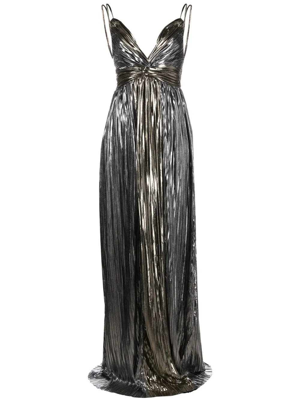 

Sabina Musayev metallic pleated gown - Gold