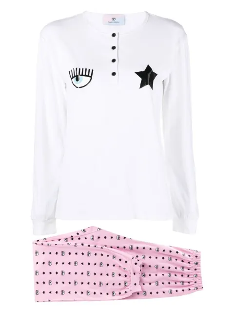 Chiara Ferragni Eyelike-print pajama set