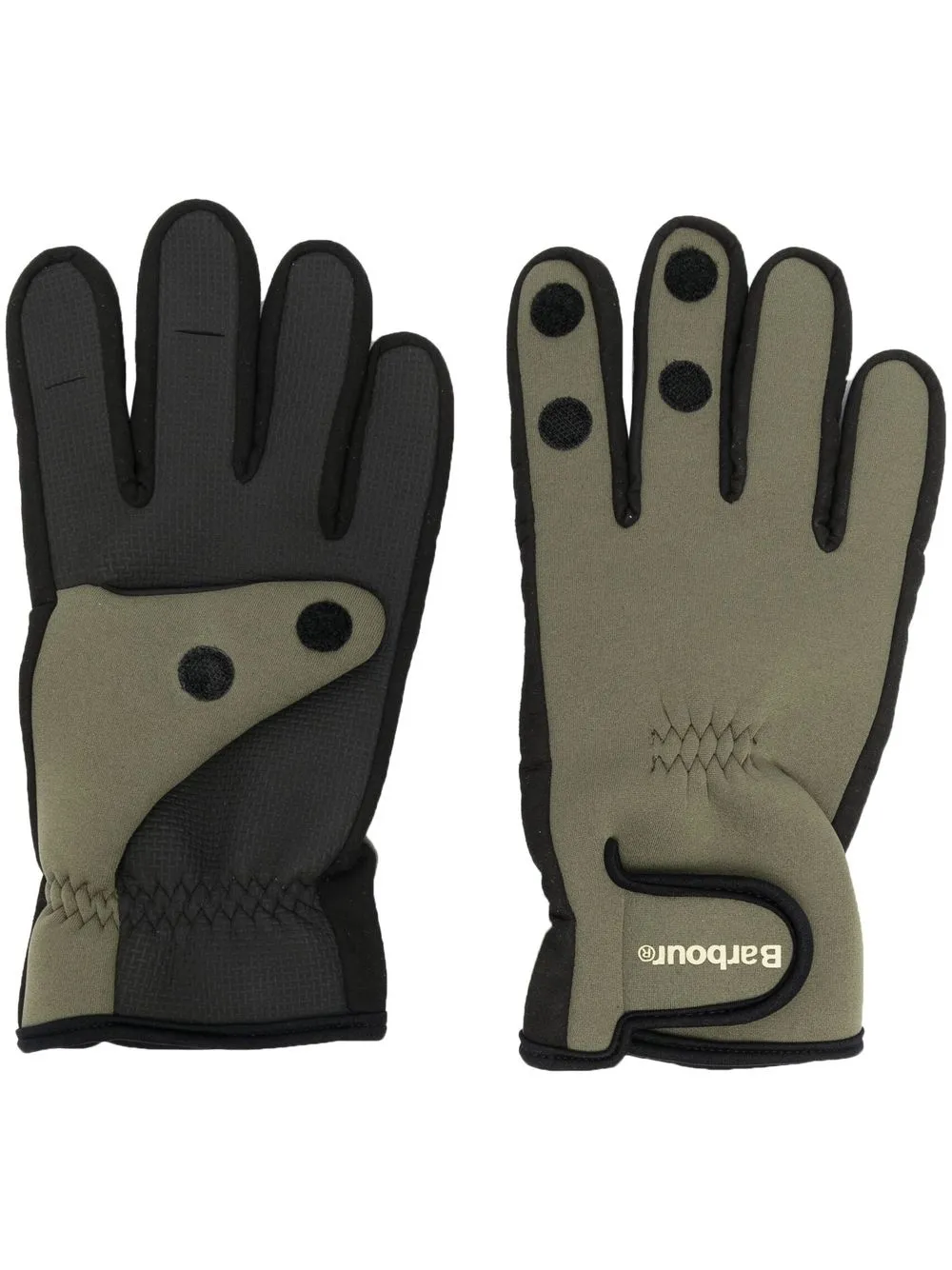 

Barbour logo-print full-finger gloves - Green