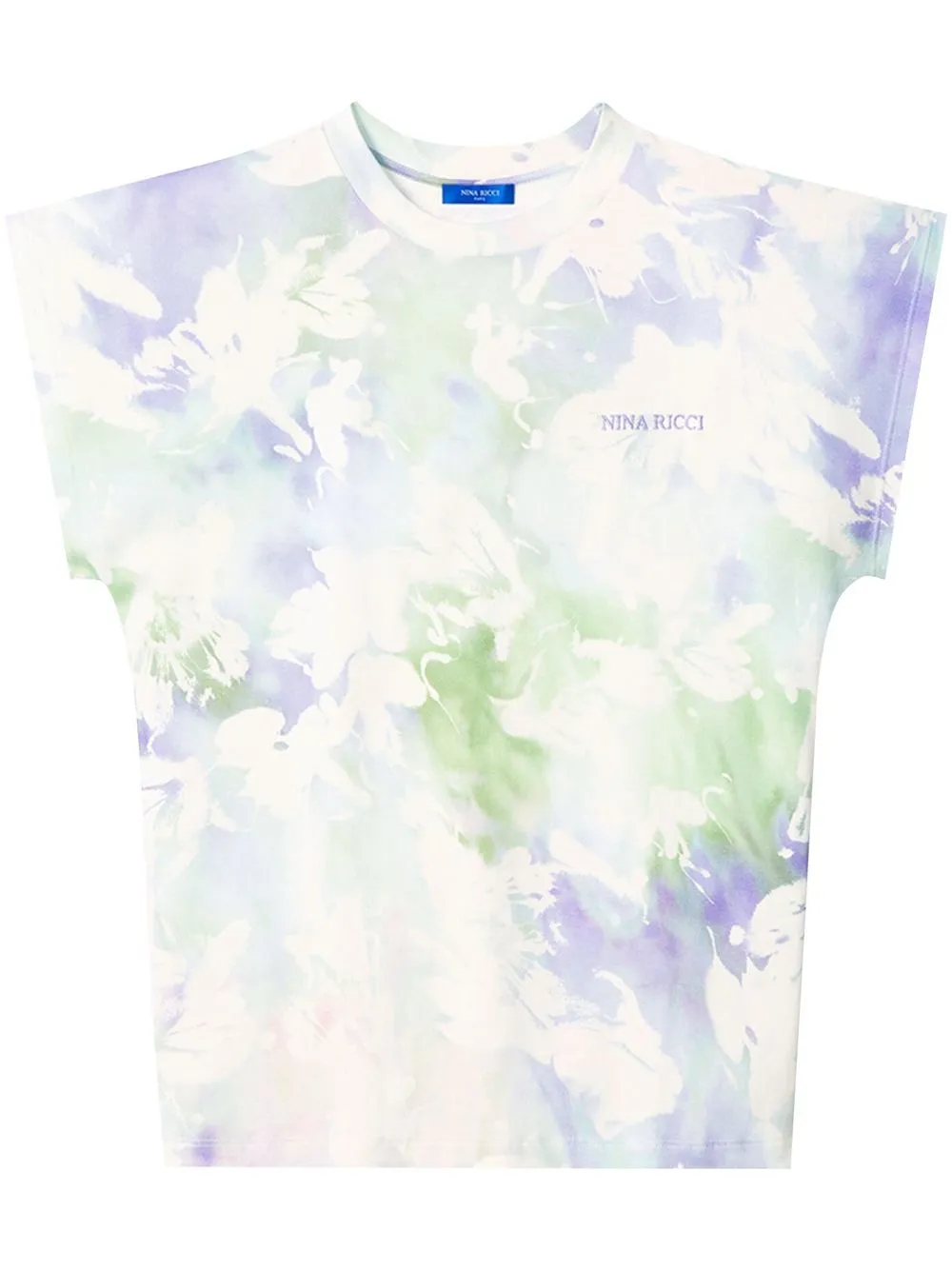 Nina Ricci Tie-dye Cropped T-shirt In Fa01