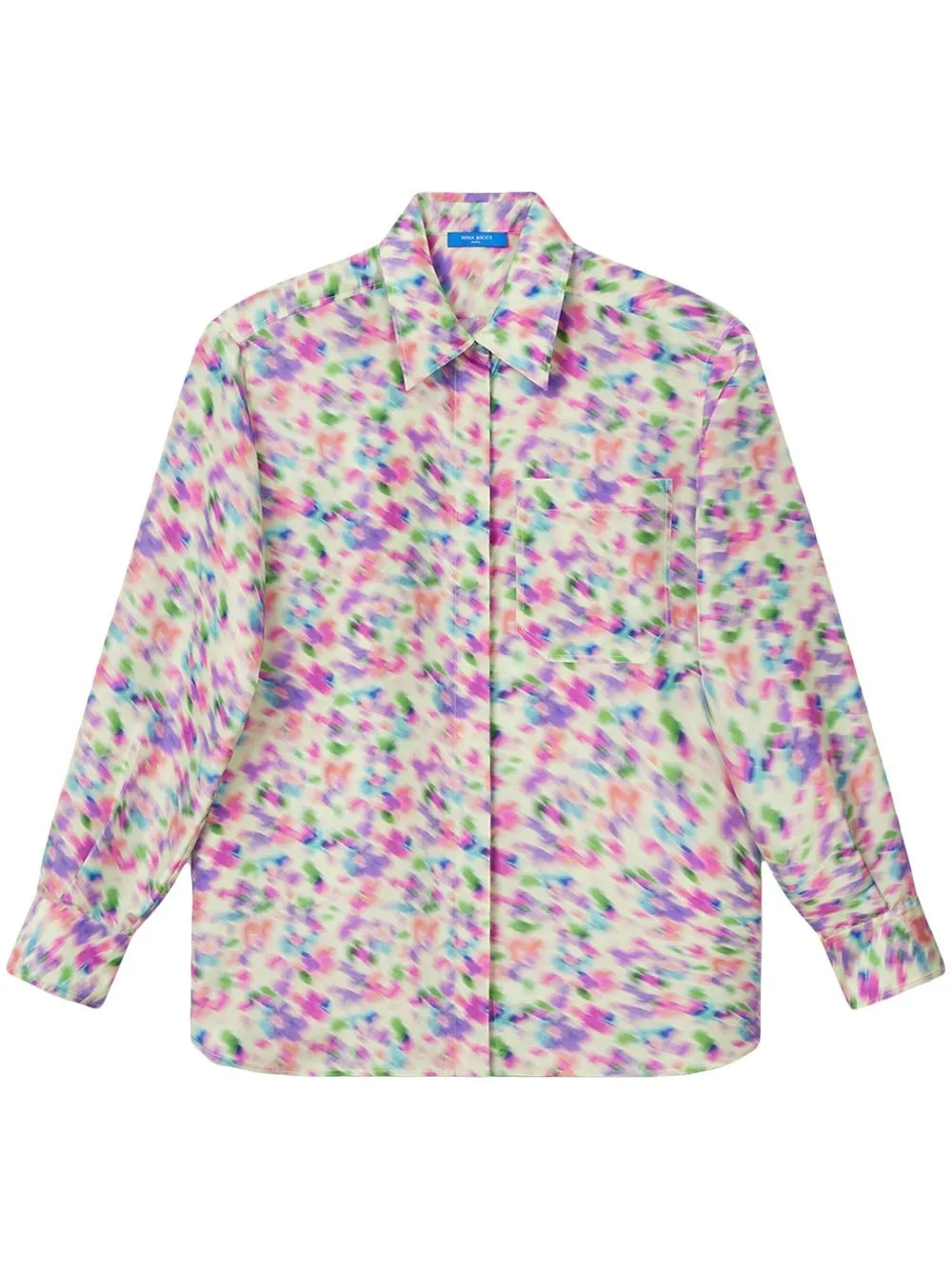 

Nina Ricci blurred floral-print shirt - Multicolour