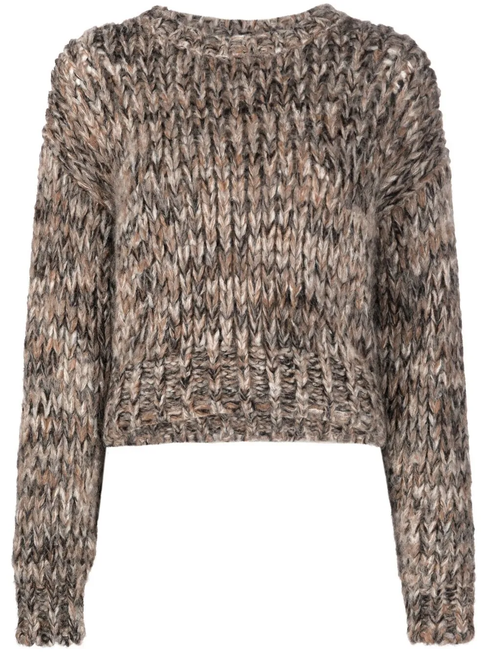 

FRAME marble crew-neck jumper - Brown