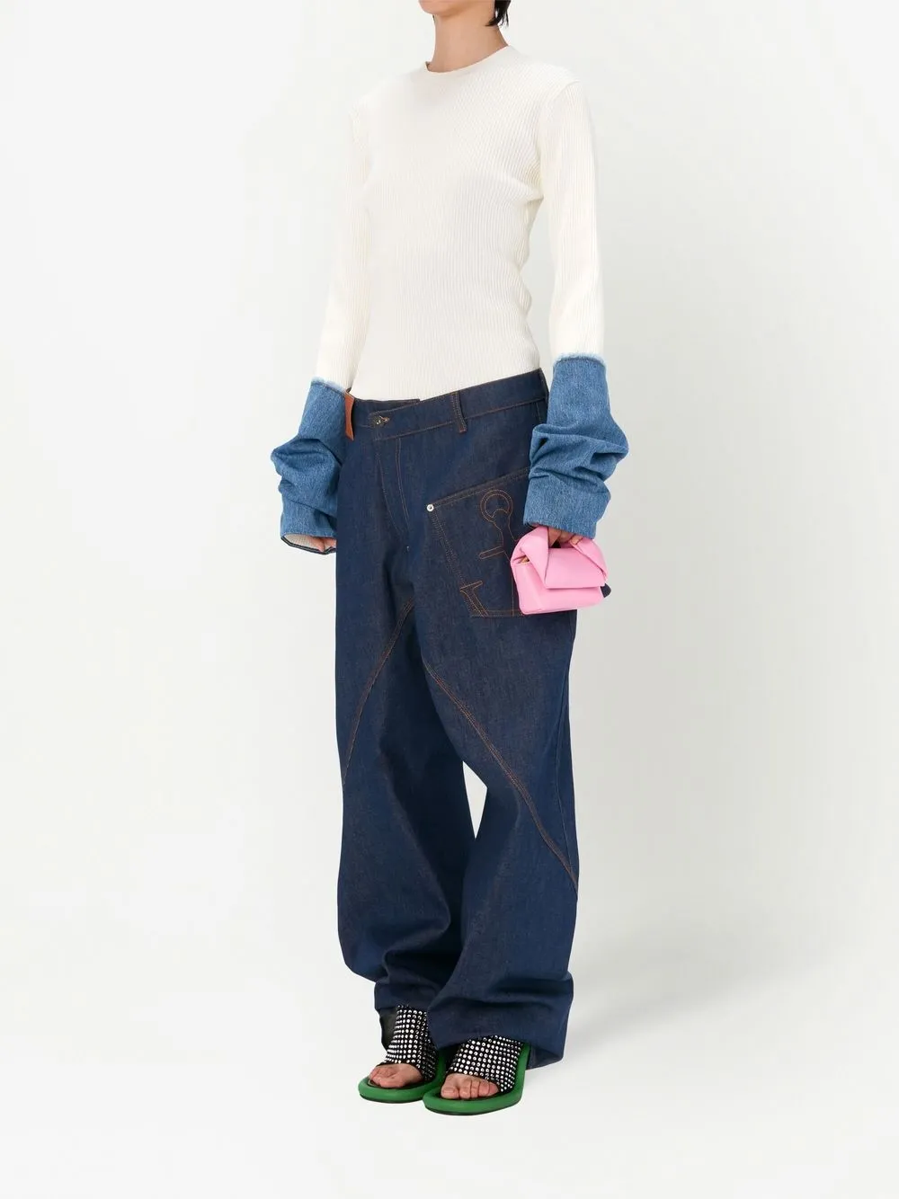 JW Anderson Twister leren tas - Roze