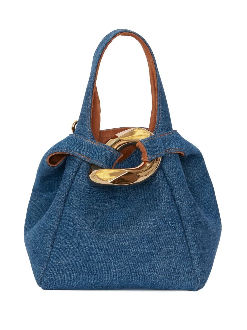 Blue Chain Link Detail Crossbody Bag