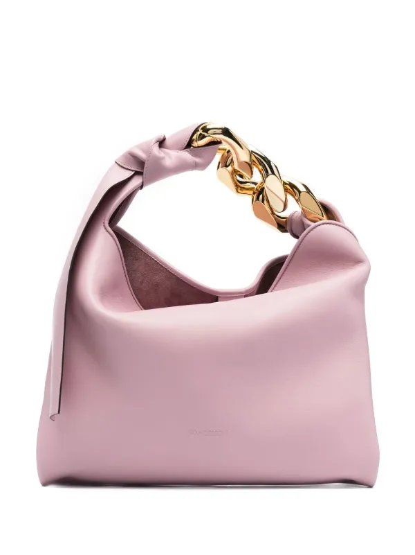 Pink leather sale hobo bag