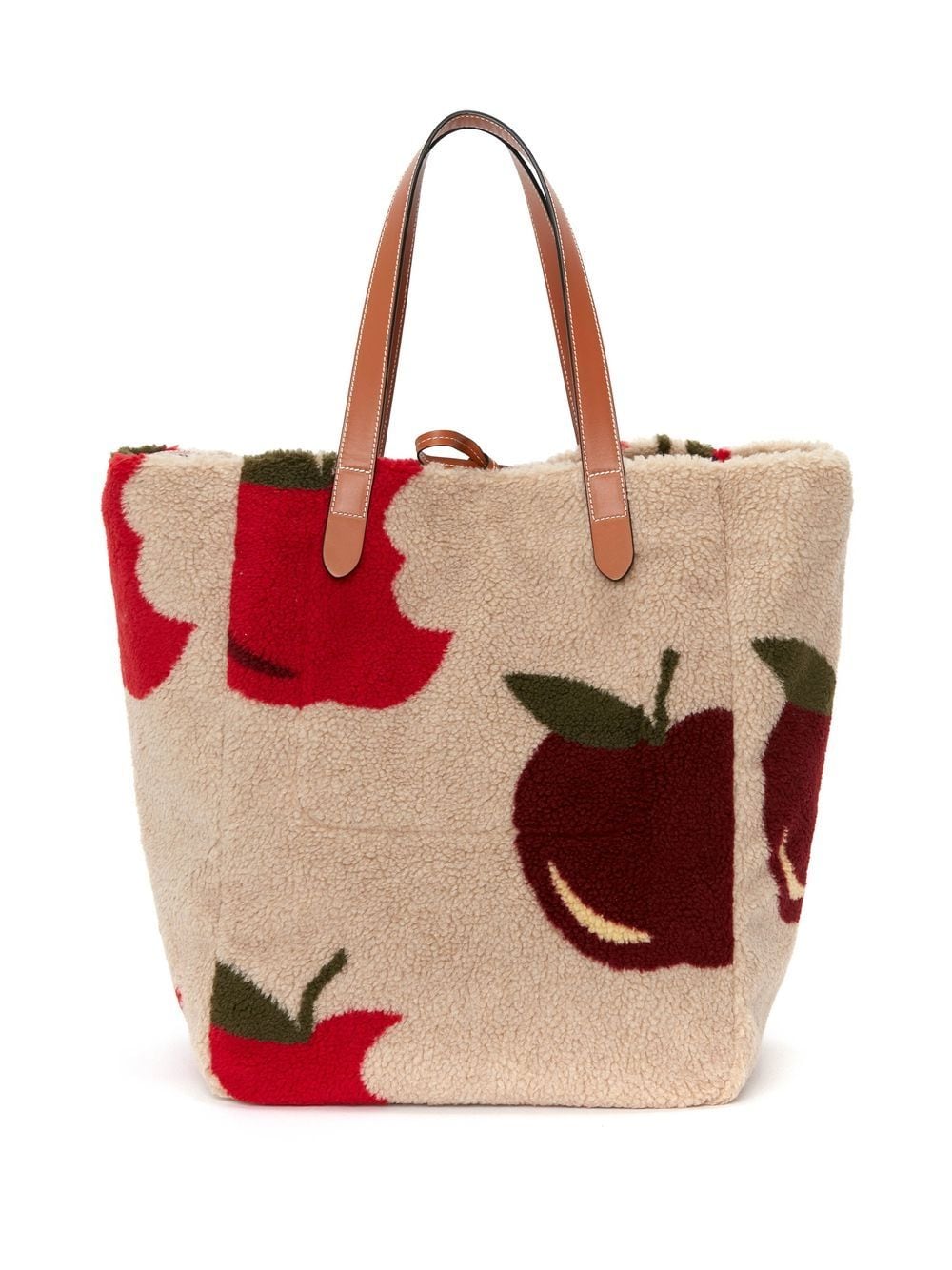 JW Anderson Bad Apple-print Canvas Tote Bag in White