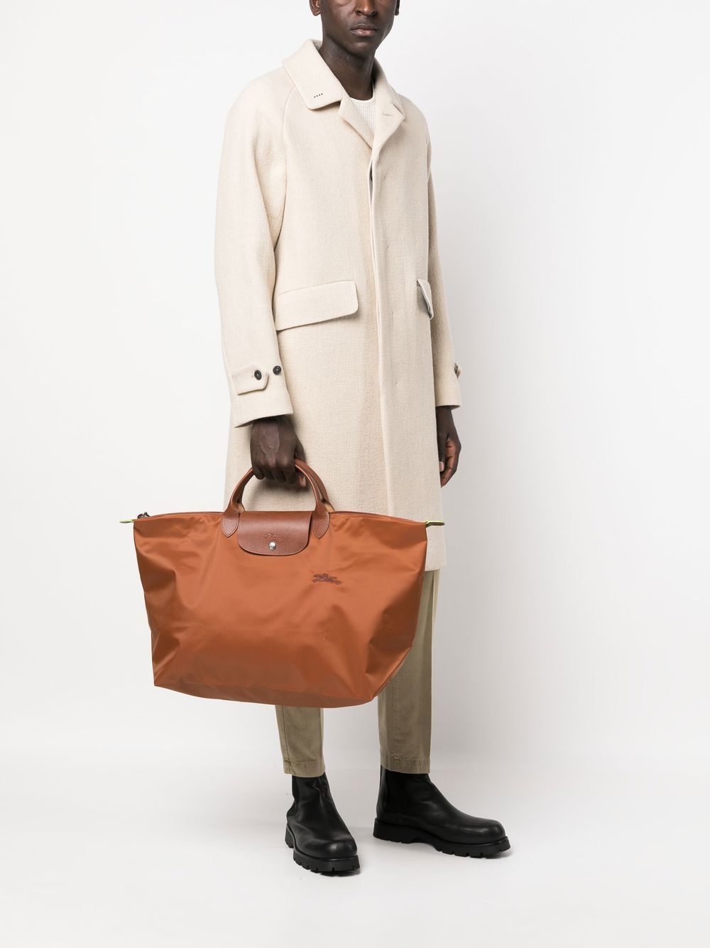 Shop Longchamp Large Le Pliage Travel Bag In Brown