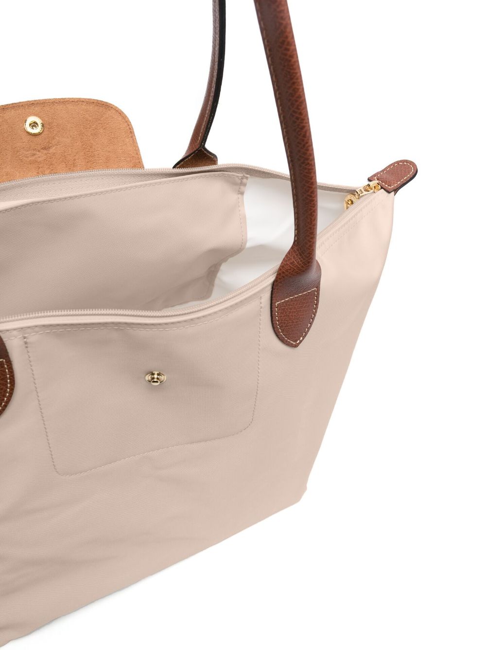 Shop Longchamp Large Le Pliage Shoulder Bag In Neutrals