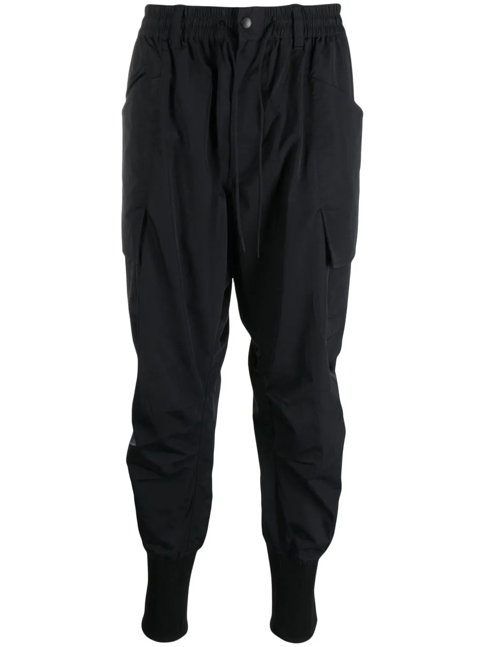 

Y-3 drawstring-waist drop-crotch trousers - Black