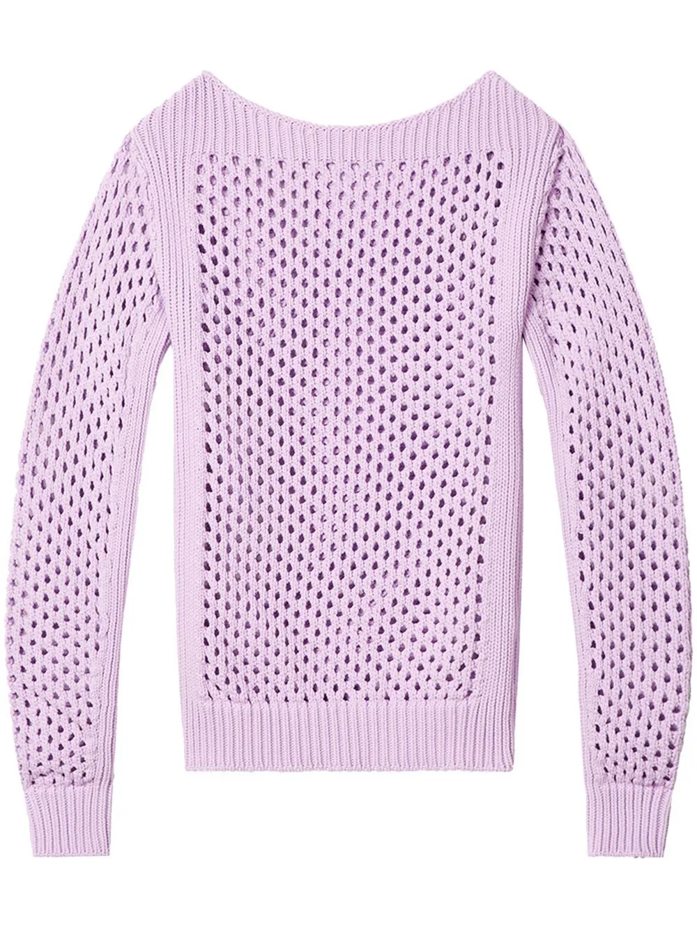 Nina Ricci Chunky-knit Boat Neck Jumper In Purple