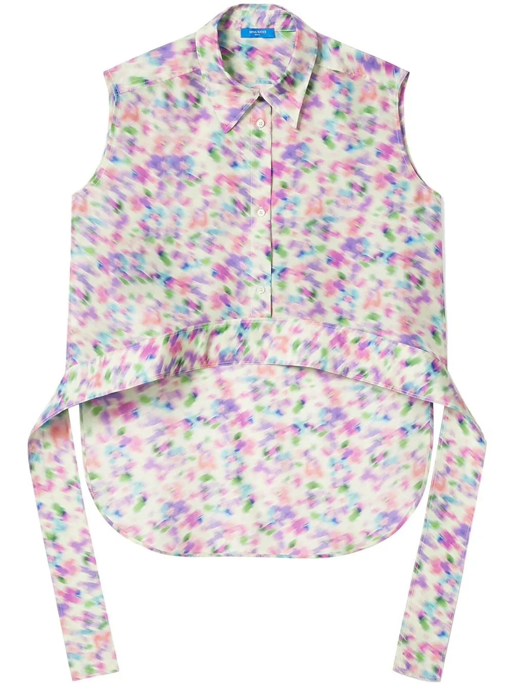 

Nina Ricci floral print cropped shirt - Multicolour