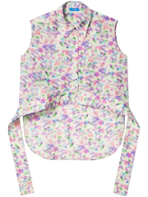 Nina Ricci - floral print cropped shirt