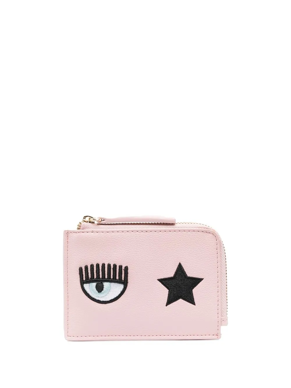 

Chiara Ferragni Eyelike-motif zip-up purse - Pink