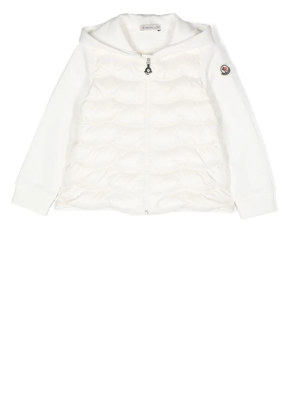 

Moncler Enfant padded logo-patch jacket - White