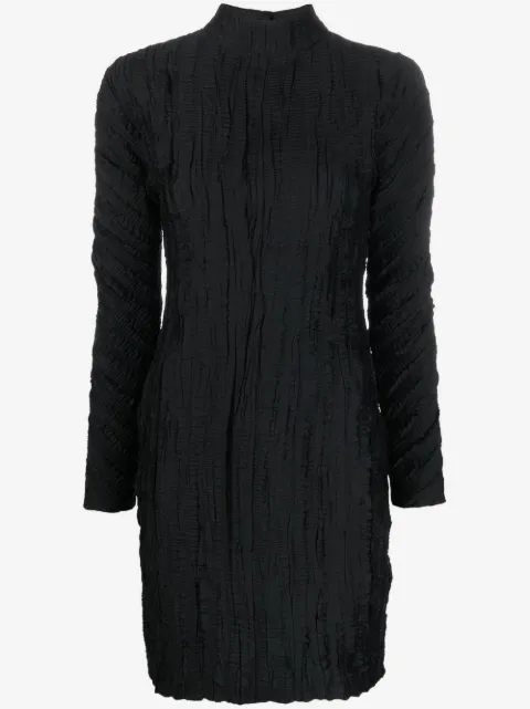 Rodebjer crease-effect mock neck dress