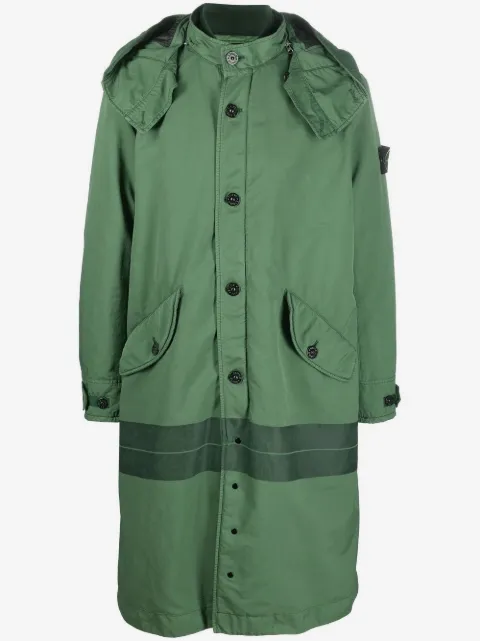 Stone Island logo print raincoat