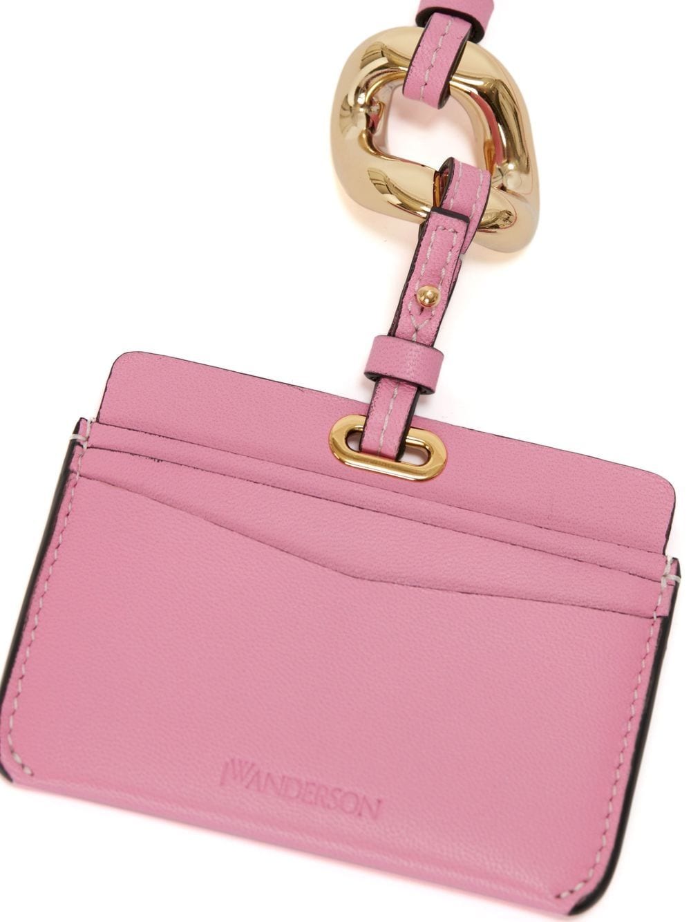 Shop Jw Anderson Logo-detail Leather Cardholder In Pink