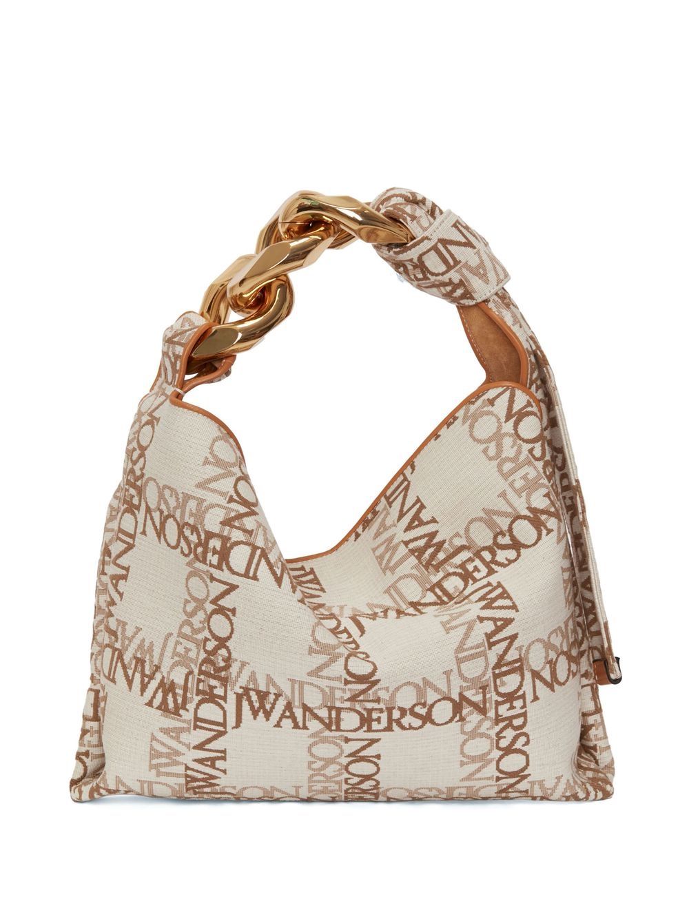 Shop Jw Anderson Small Chain Shoulder Bag In Neutrals
