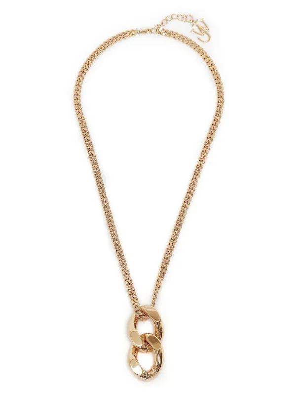 JW Anderson Chain-link Pendant Necklace in Gold