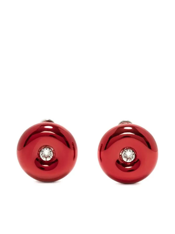 JW Anderson Bumper-Moon Crystal Stud Earrings - Farfetch