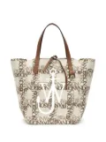 JW Anderson Cabas logo-grid tote bag - Neutrals