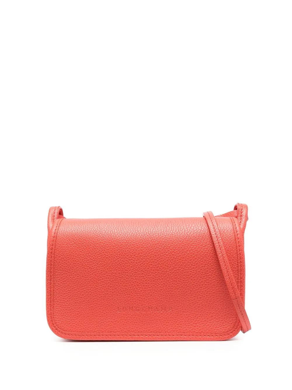 

Longchamp Le Foulonné leather crossbody bag - Orange