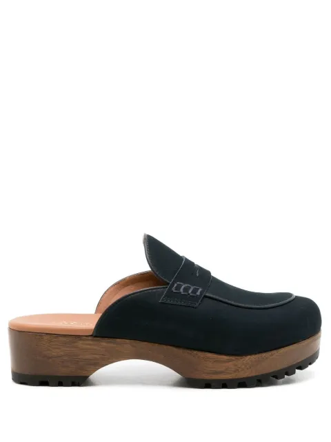 Sarah Chofakian Sarah nubuck leather clogs