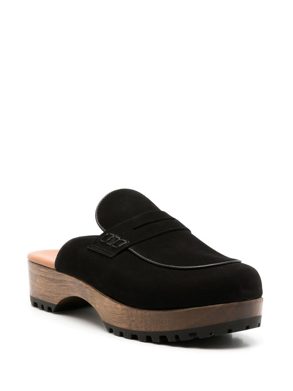 Shop Sarah Chofakian Sarah Nubuck Leather Clogs In Black