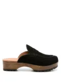 Sarah Chofakian Sarah nubuck leather clogs - Black