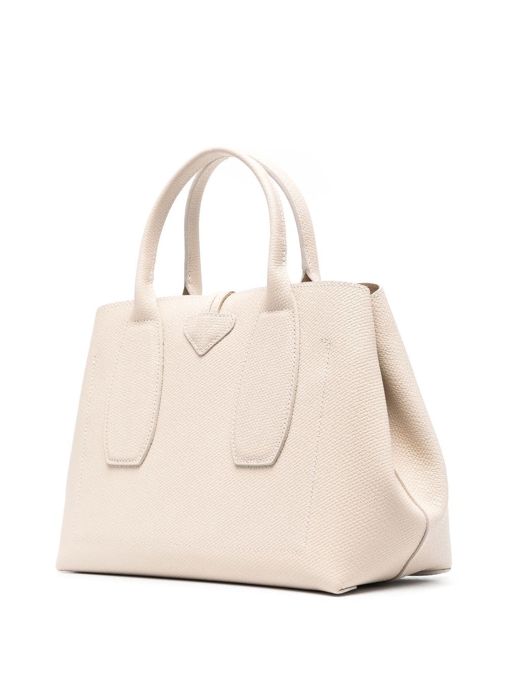 Shop Longchamp Medium Roseau Leather Tote Bag In Neutrals