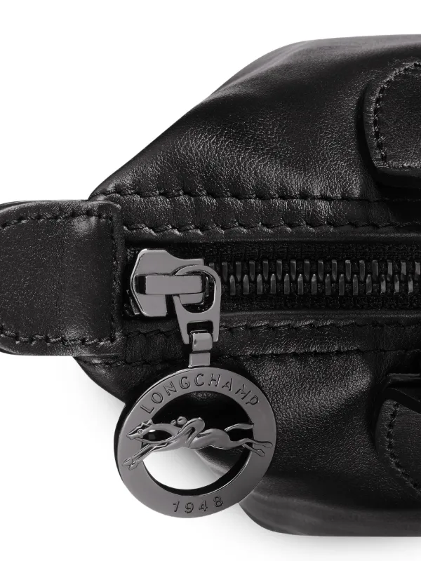 Longchamp Le Pliage レザーハンドバッグ ミニ | ブラック | FARFETCH JP