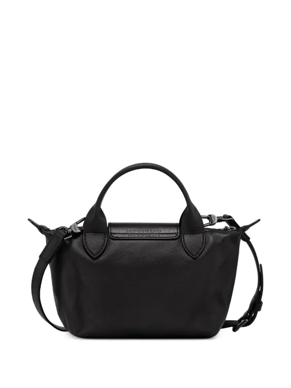 Longchamp Le Pliage レザーハンドバッグ ミニ | ブラック | FARFETCH JP