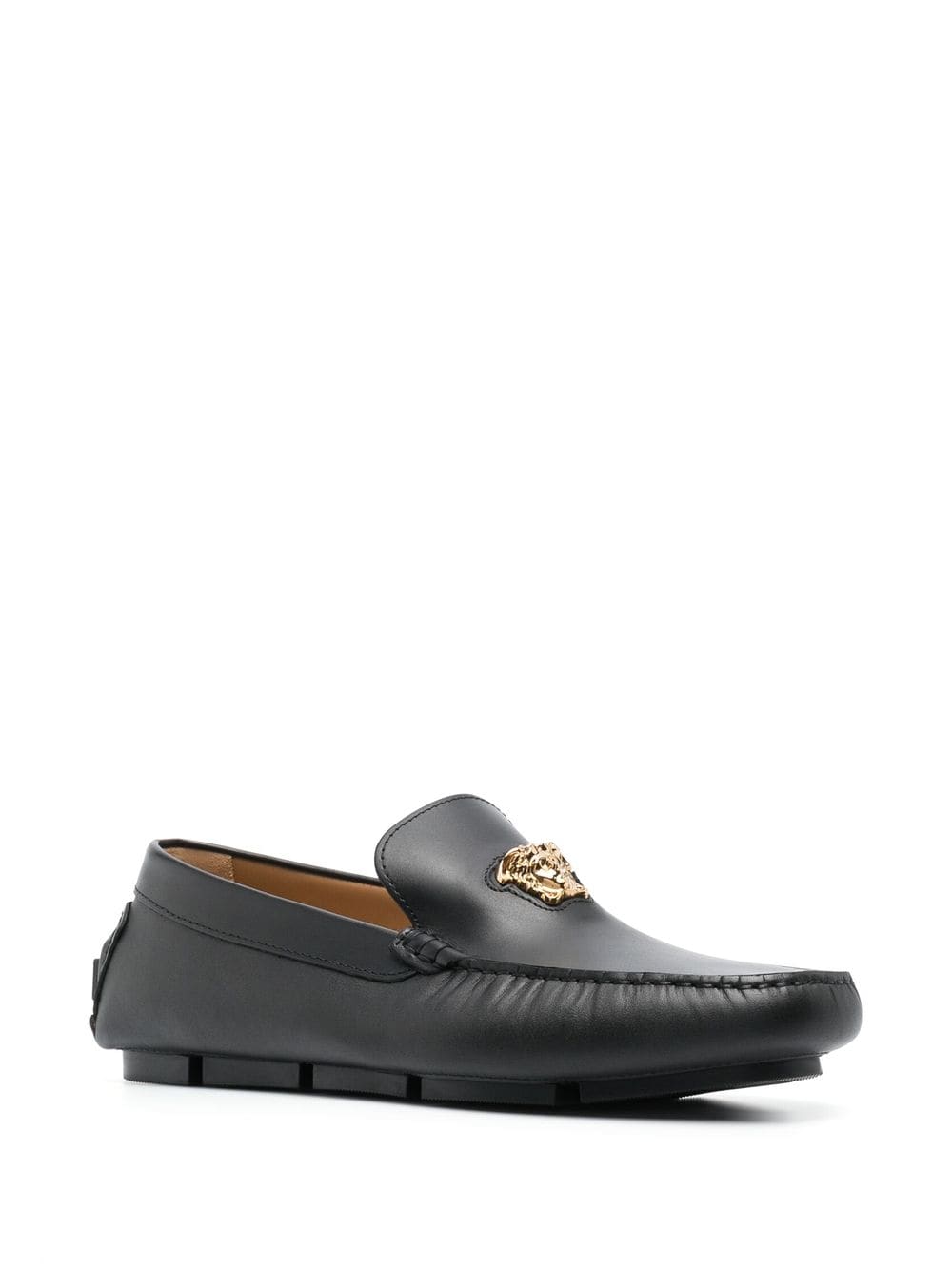 White and gold 2025 versace loafers