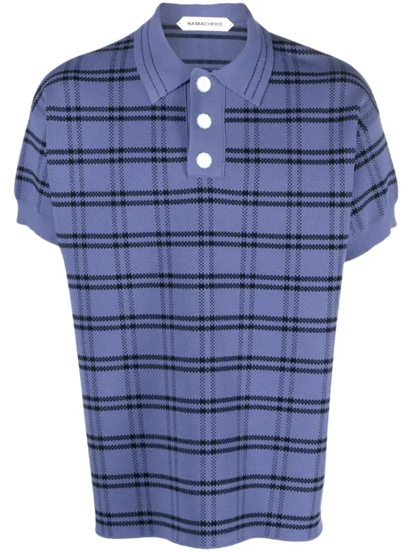 Namacheko Checked Knitted Polo Shirt - Farfetch