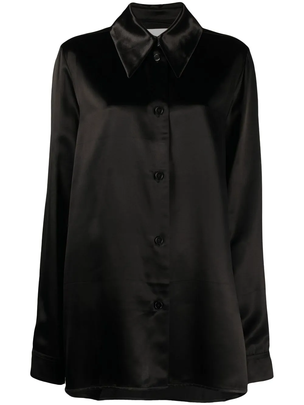 

Jil Sander satin long-sleeve shirt - Black