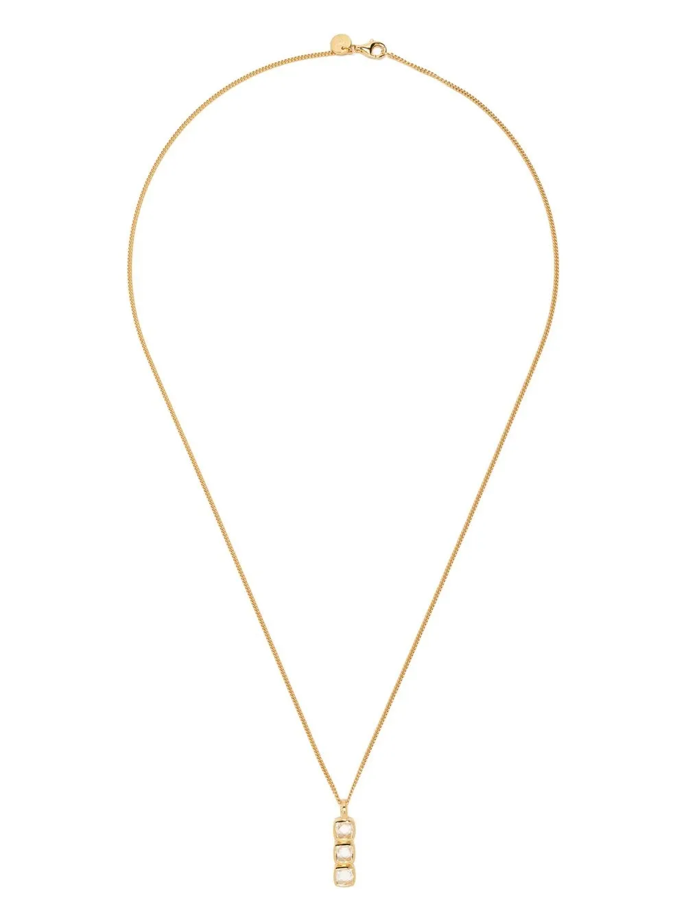  Tom Wood Filigrane Halskette Mit Kristallen   Gold 