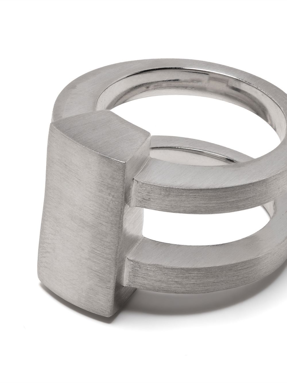 Shop Tom Wood Vault Shield Ring In Silver