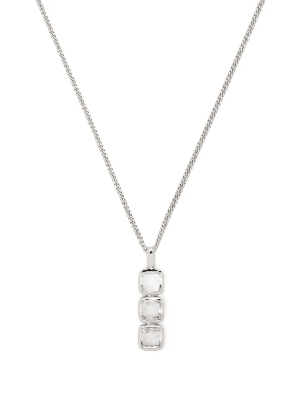 Tom Wood Crystal-embellished Pendant Necklace In Silver