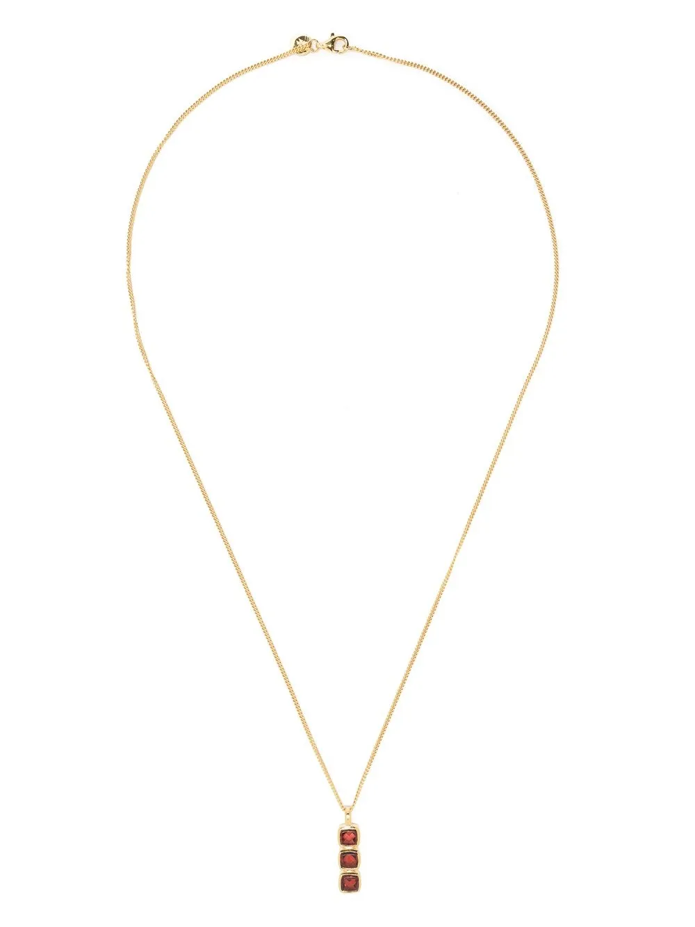 Tom Wood Mini Cushion Pendant Tiger Eye Necklace In Gold | ModeSens