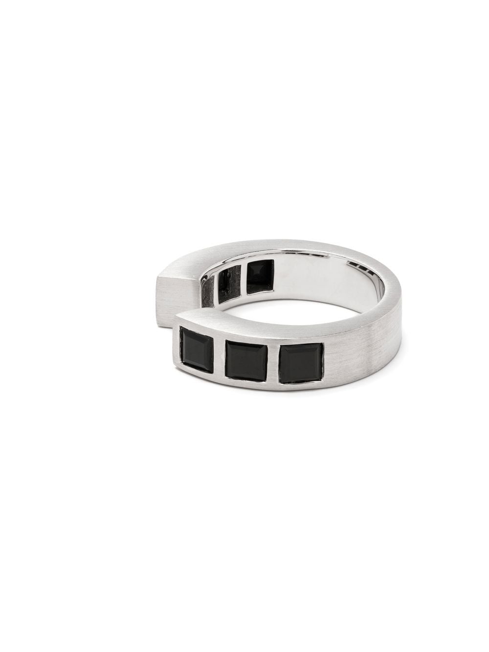 Shop Tom Wood Vault Gate Square Ring In Silver