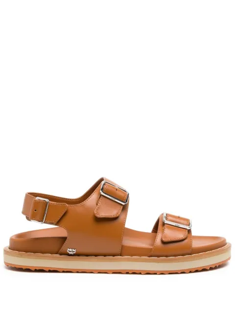 MCM - double-strap leather sandals