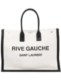 Saint Laurent Rive Gauche leather tote bag - Neutrals