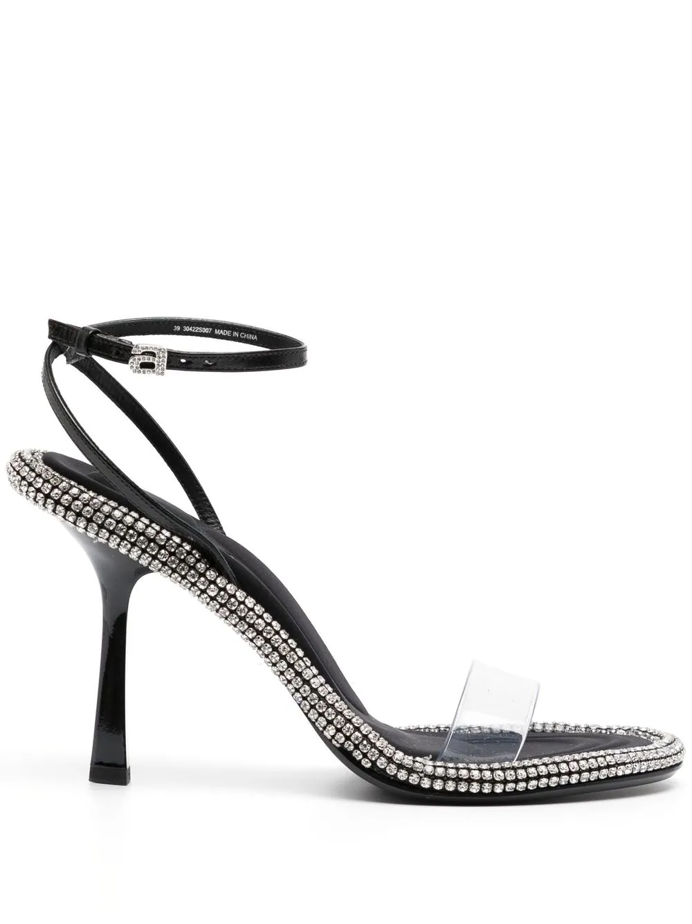 

Alexander Wang zapatillas con detalles de cristal y tacón de 100mm - Negro