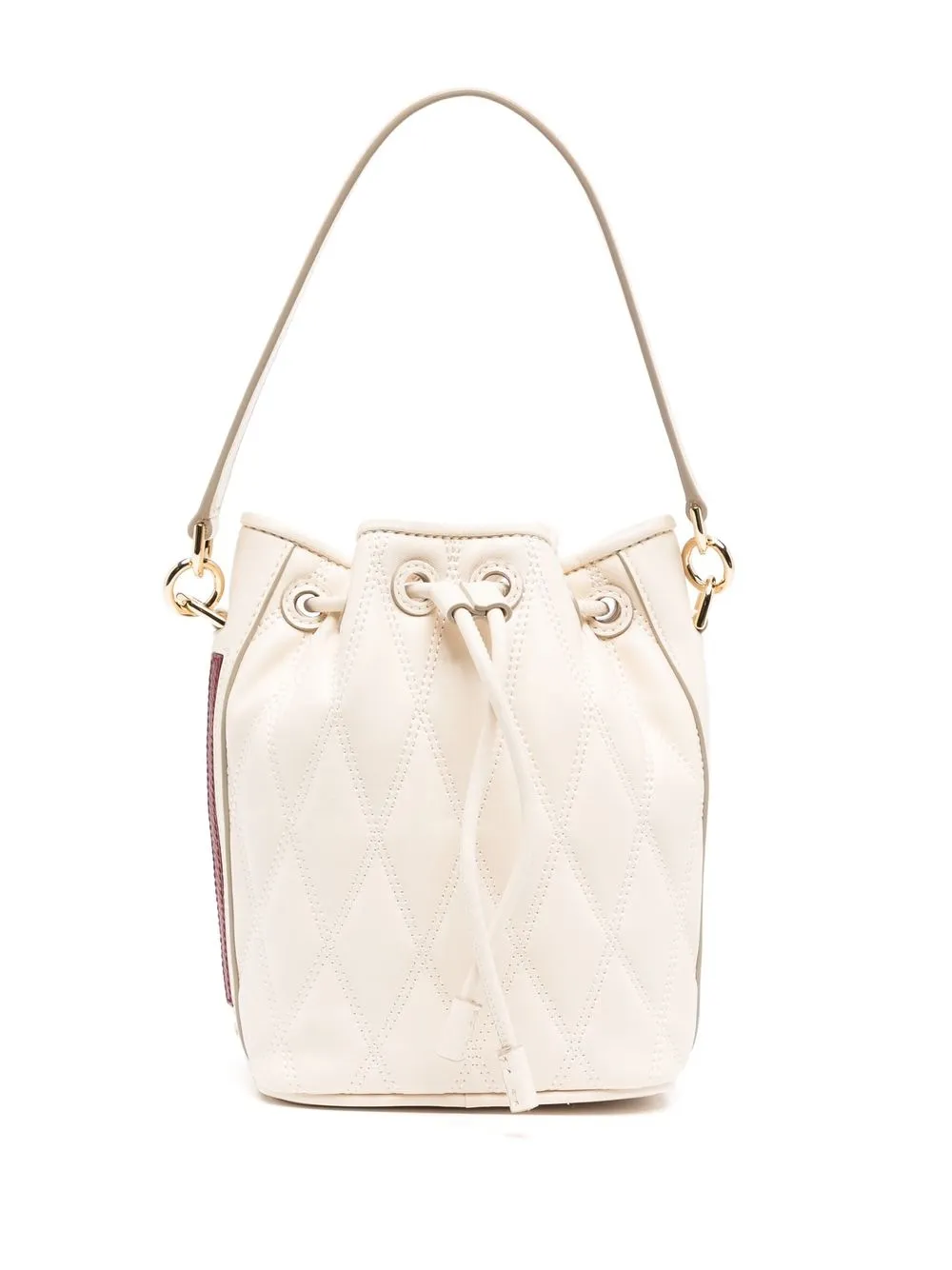 

Bally quilted leather bucket bag - White