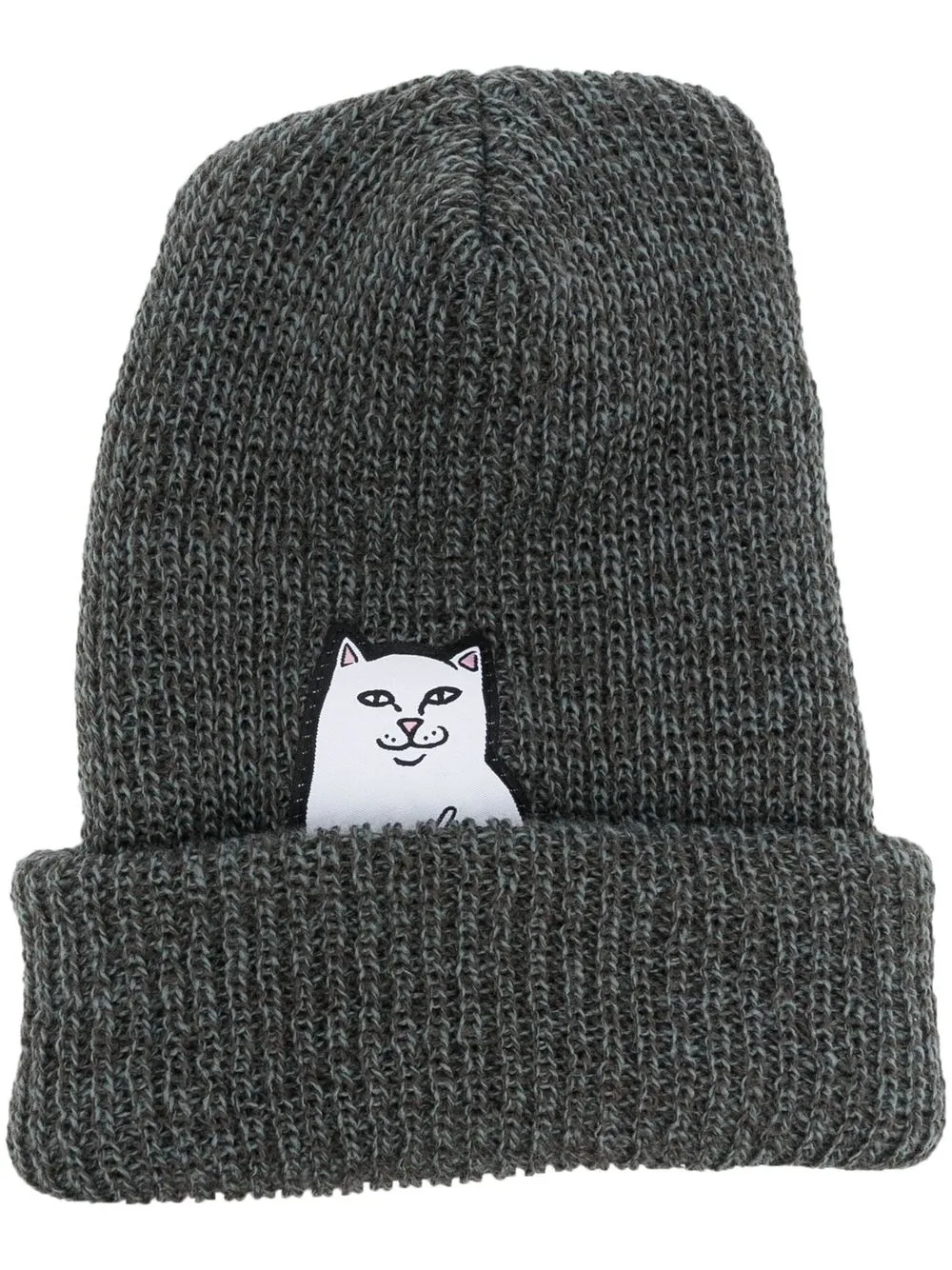 

Ripndip cat-embroidered beanie hat - Gris