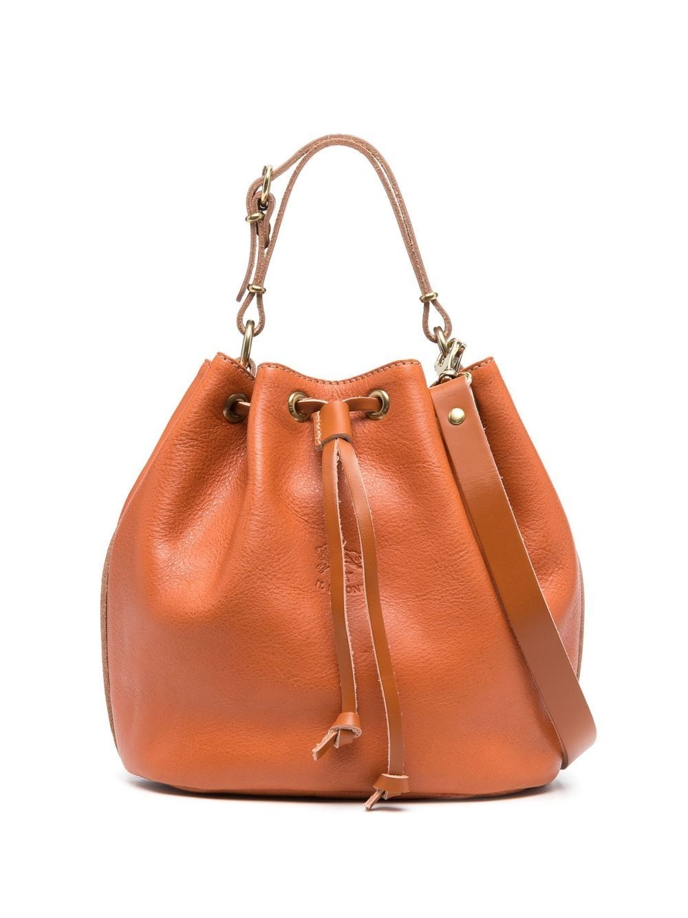 logo-embossed bucket bag