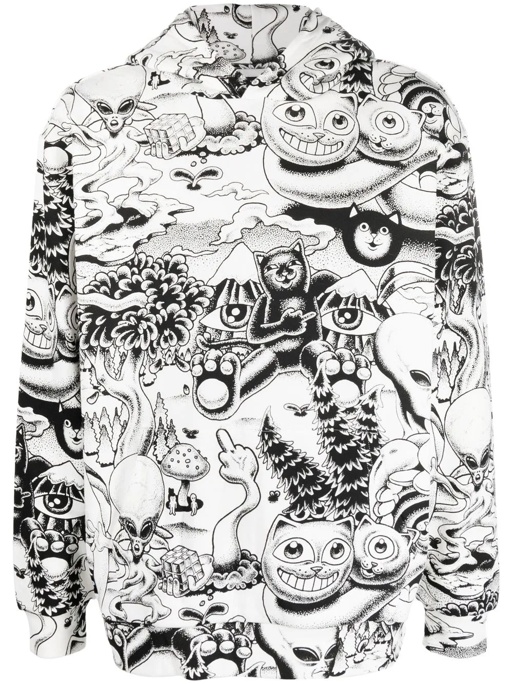 

Ripndip Twisted Fantasy graphic-print hoodie - Blanco