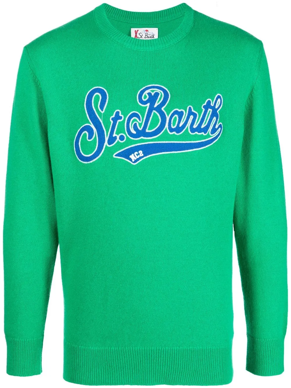 

MC2 Saint Barth intarsia-knit logo jumper - Green
