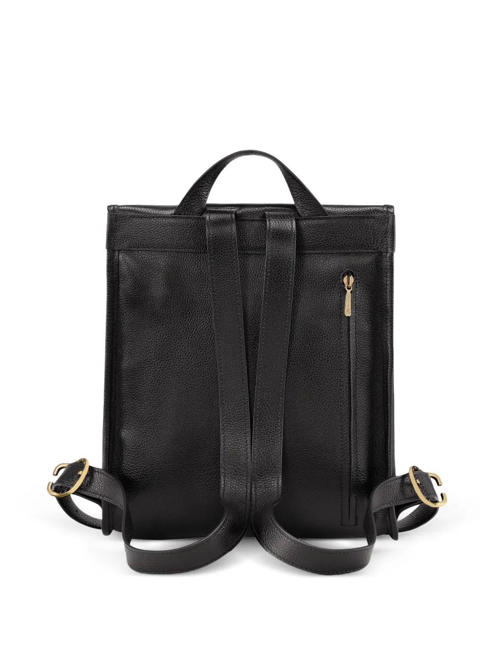  Longchamp Mittelgroßer Le Foulonne Rucksack   Schwarz 